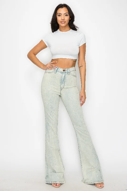 2159 High Rise Vintage Washed Flare Jeans