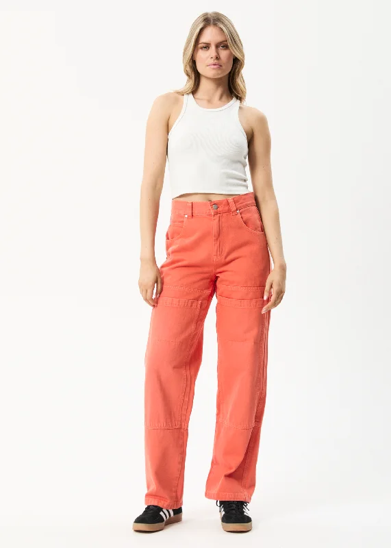 AFENDS Womens Moss - Denim Carpenter Jeans - Faded Orange Modern Women's Tech