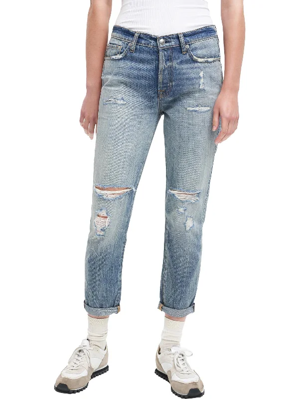 Josefina Womens High Rise Distressed Boyfriend Jeans Elegant Women's Formal 