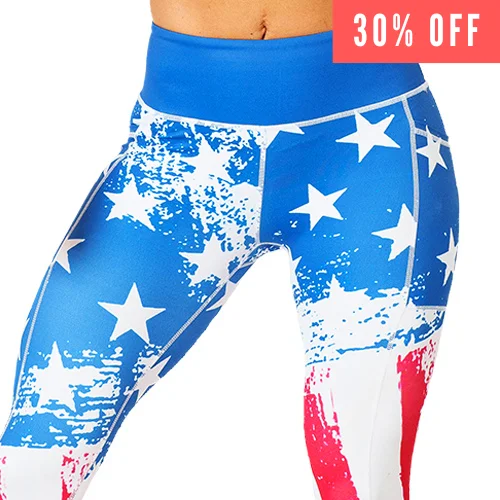 American Flag Leggings