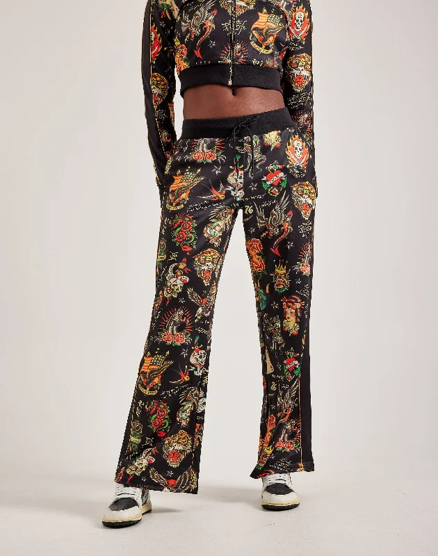 Ed Hardy Shrunken Flashboard Track Pants Refined Women's Classic 
