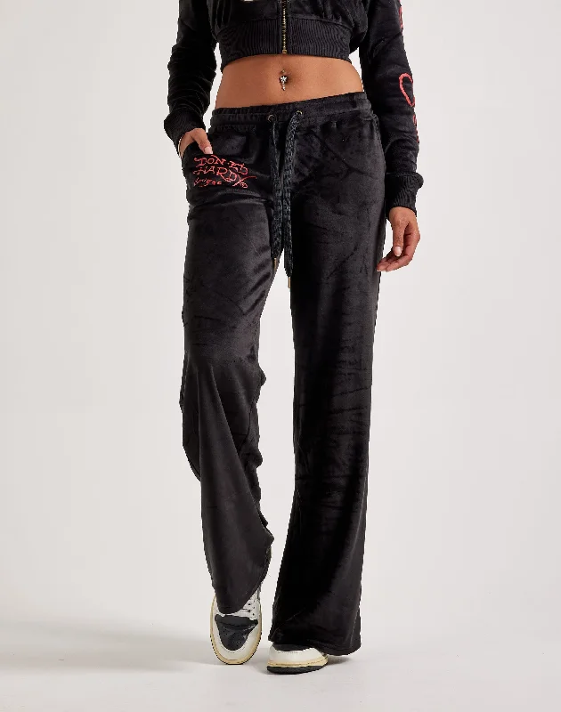 Ed Hardy Velour Sweatpants Edgy Women's Punk