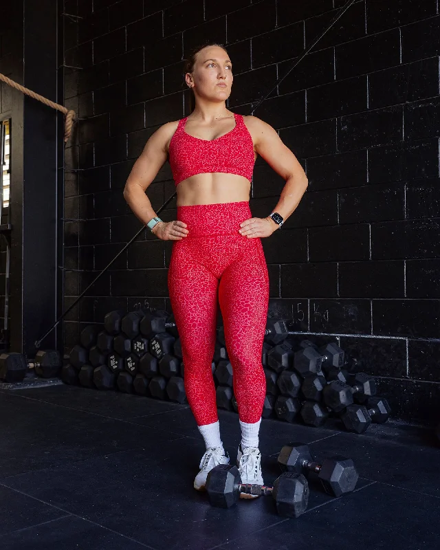 Fusion 7/8 Length Leggings - Red Vitality