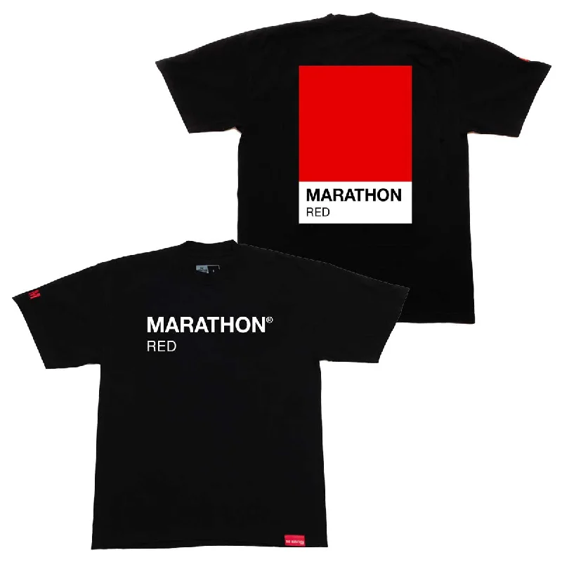 Marathon Red Pantone T-shirt - Black