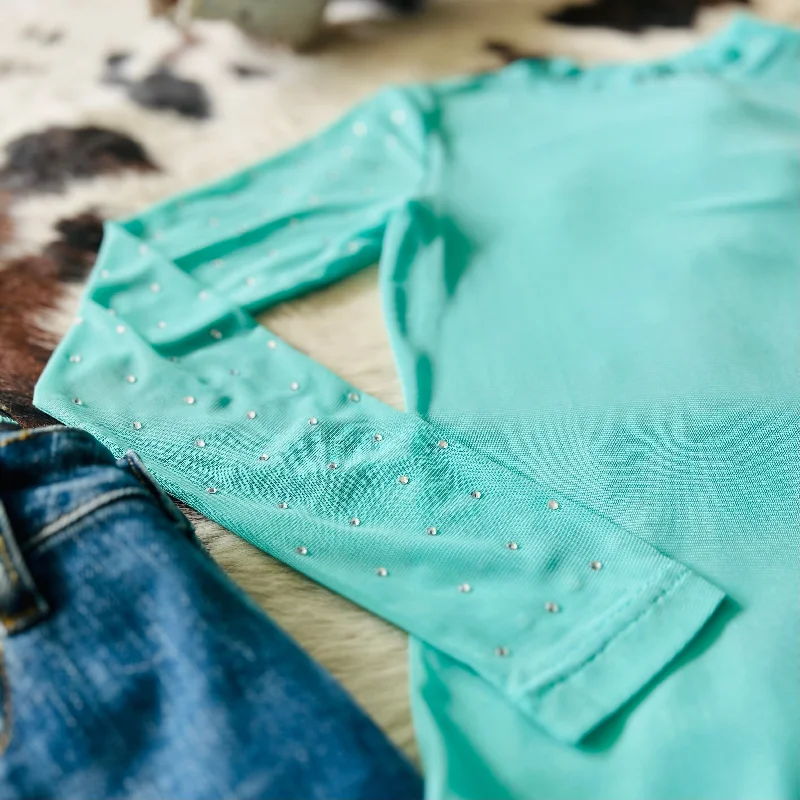 Plus Turquoise Trouble Top Traditional Women's 
