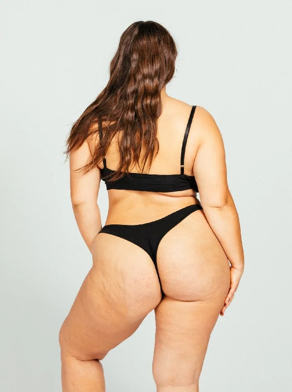 High Rise Thong - Black