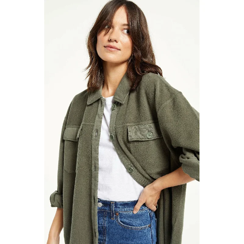 Austen Washed Shirt Jacket Athletic Women's High - 