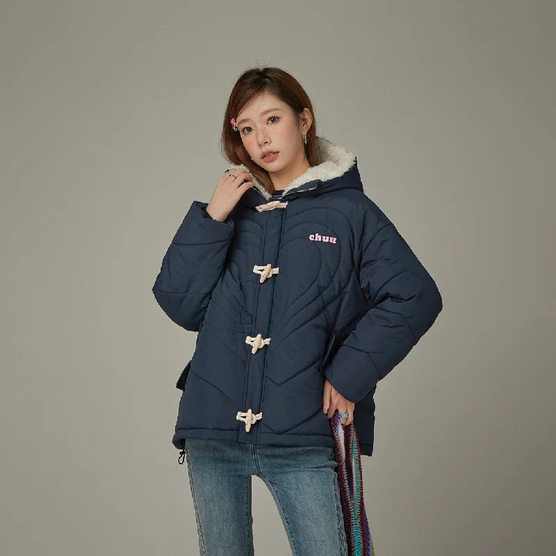 Fleece Collar Quilted Jacket