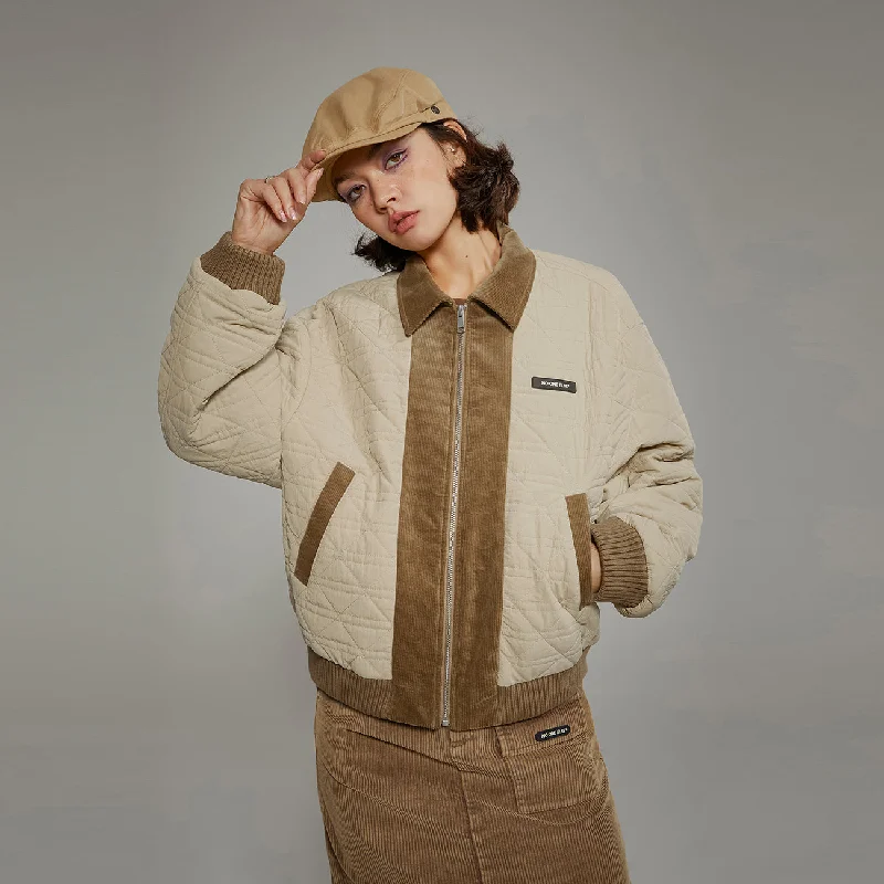 Corduroy Color Classic Jacket Tough Women's Military - inspired