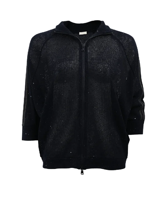 Linen And Silk Monili Bomber European