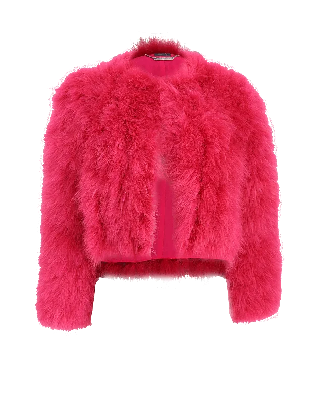 Maribou Feather Jacket Earthy Women's 