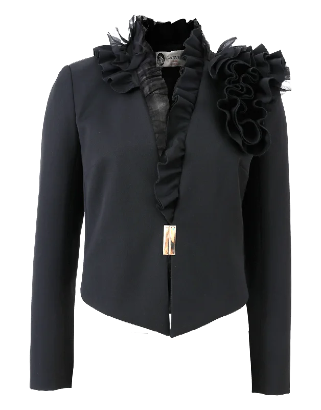 Ruffle Lapel Jacket