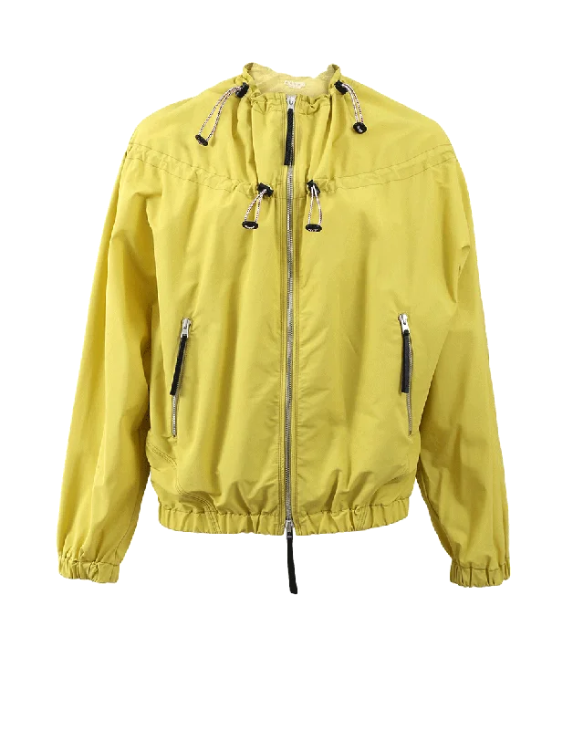 Zip Up Drawstring Jacket Refined Women's Hand - crafted