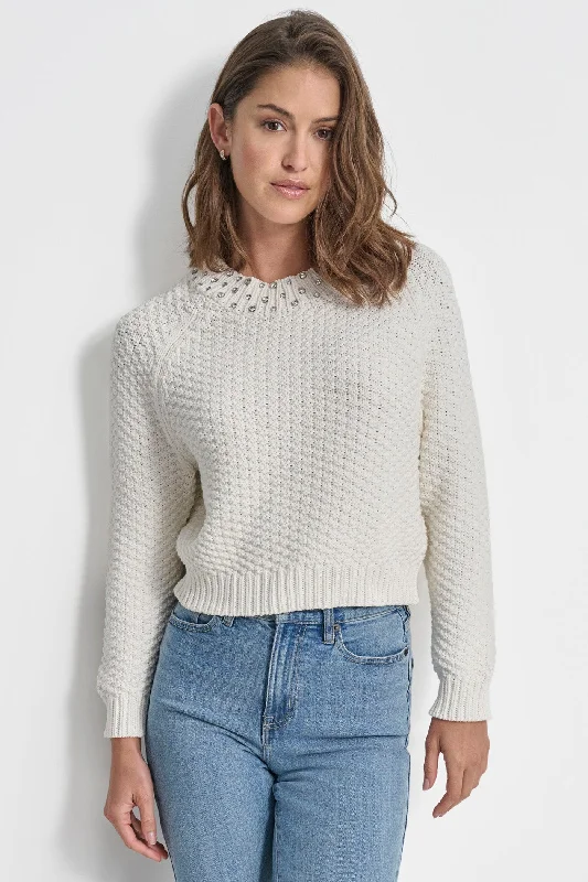 CRYSTAL EMBELLISHED SWEATER