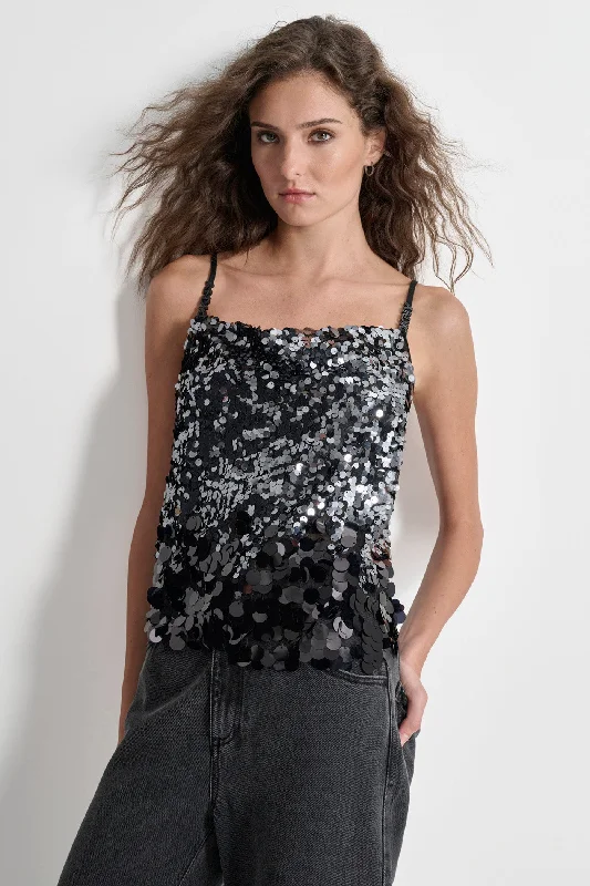 MULTI SCALE SEQUIN TOP